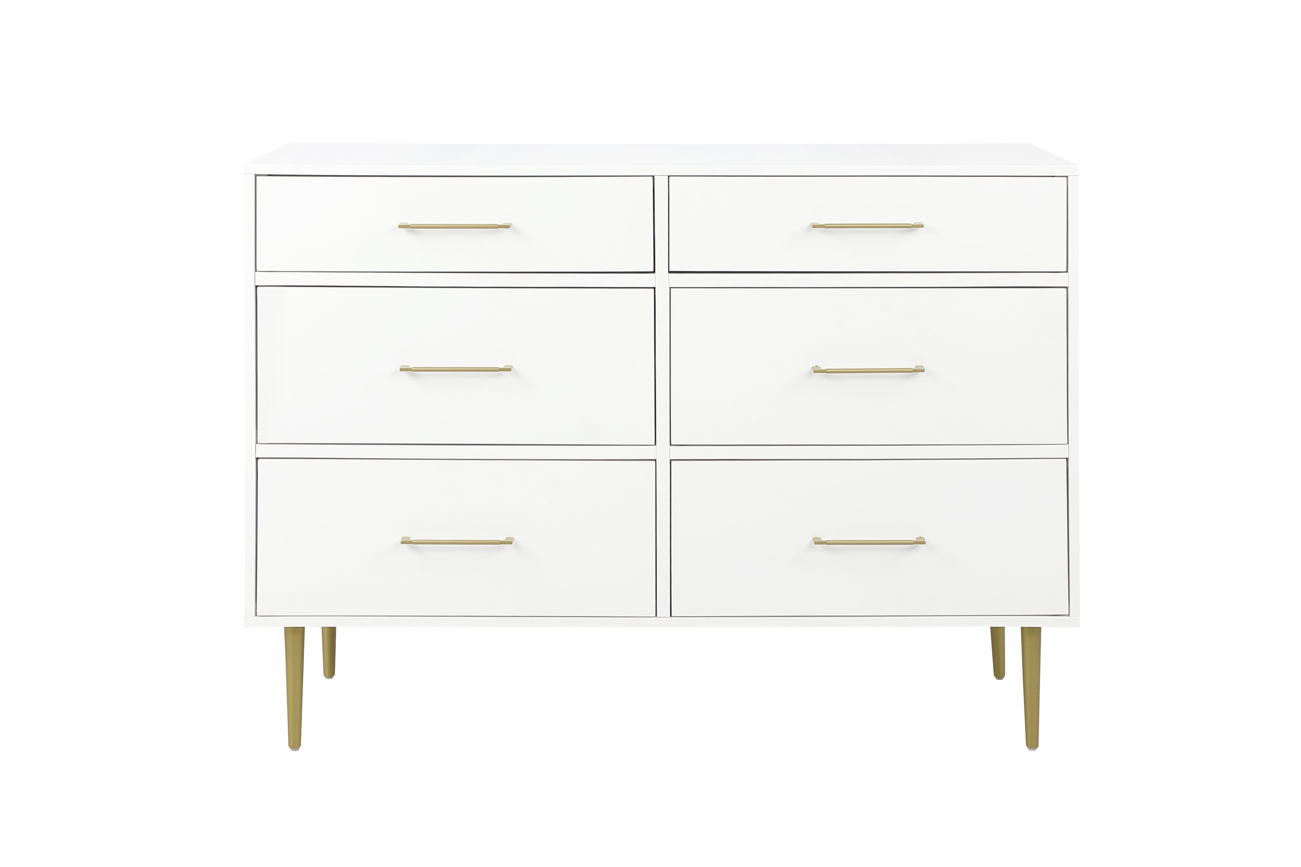 Valerie Glam 6 Drawer Dresser - White