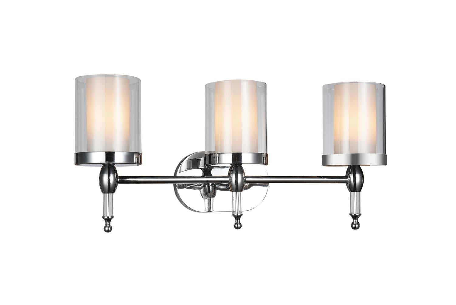 Maybelle  3 Light Vanity Lighting - Chrome