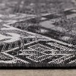 Jango Indoor/Outdoor Geometric Area Rug - 5' X 7' - Grey/Black