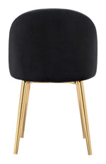 Nezh Elegant Dining Chair - Black/Gold - Set of 2