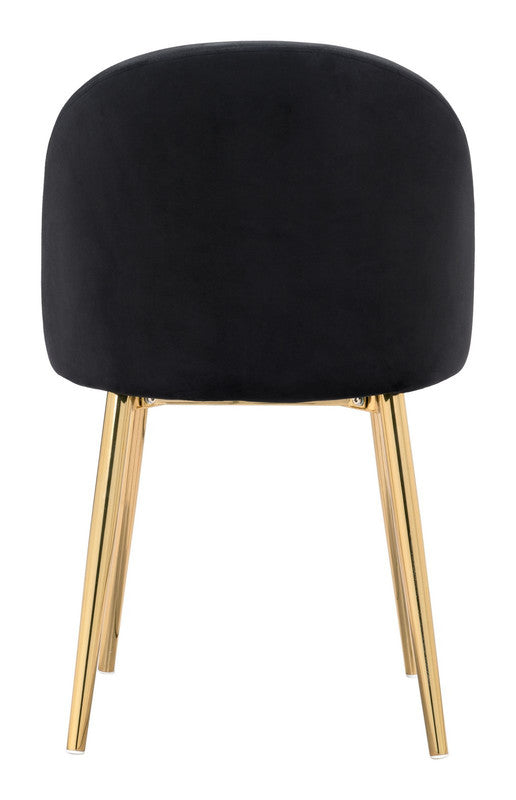 Nezh Elegant Dining Chair - Black/Gold - Set of 2