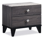 Amber Night Table - Grey, Black