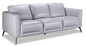 Aston Sofa en cuir – gris pâle