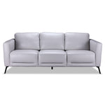 Aston Leather Sofa - Light Grey
