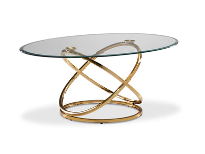 Axis Table de centre – verre et or