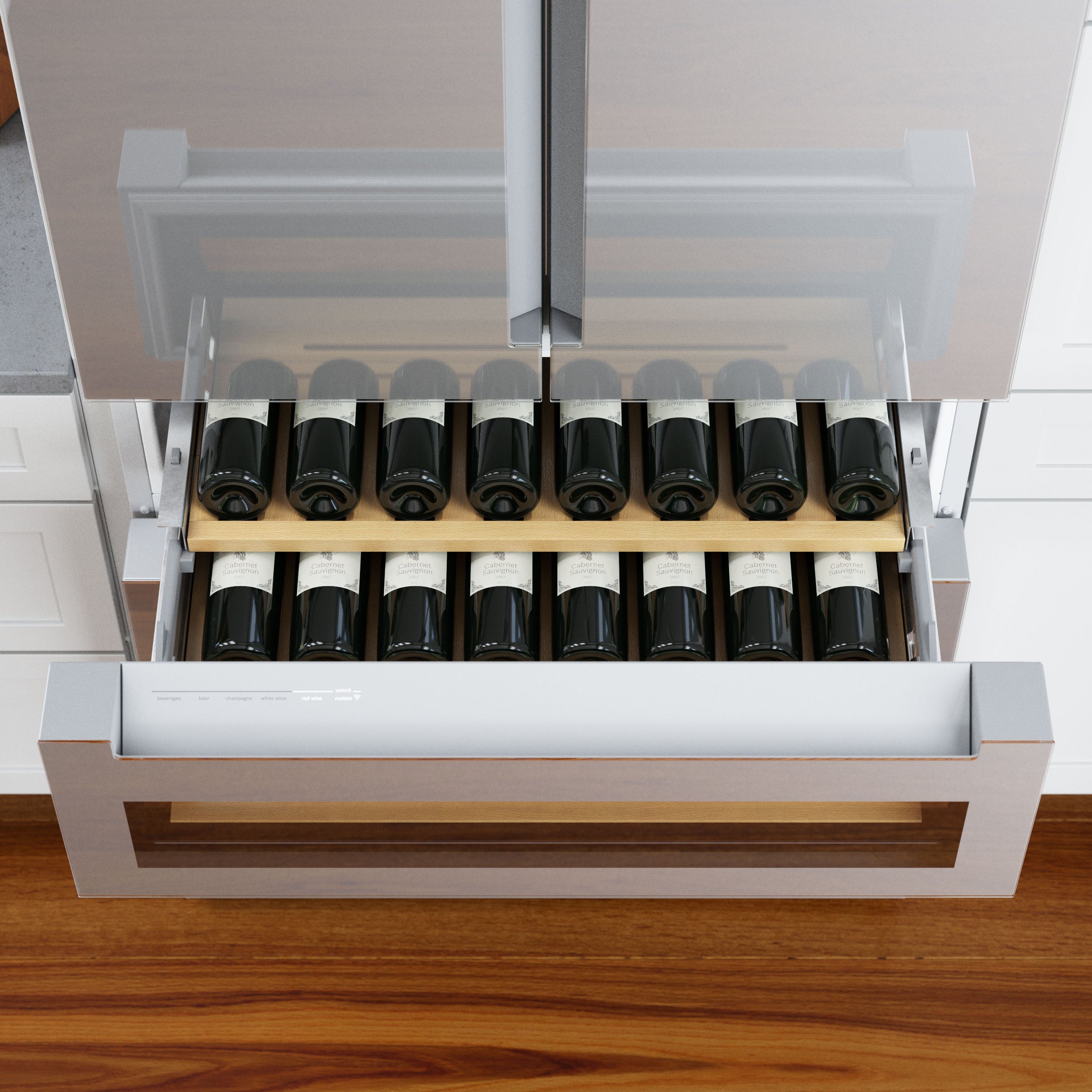 Bosch 36" 21.2 Cu. Ft. Stainless Steel Counter-Depth French Door Refrigerator with Wine Drawer - B36CL81ENG