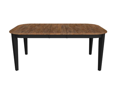 Barrie Table de salle à manger avec rallonge –brun, noir