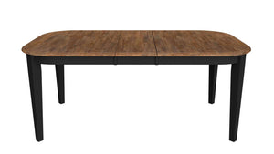 Barrie Table de salle à manger avec rallonge –brun, noir