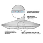 Broan Stainless Steel 36" 450 CFM Designer Pyramidal Chimney Hood - BWP1364SS