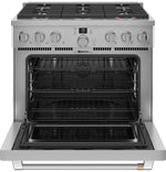 Café Stainless Steel 36" Commercial-Style 6-Burner Dual-Fuel Smart Range with Air Fry (5.75 Cu.Ft) - C2Y366P2TS1