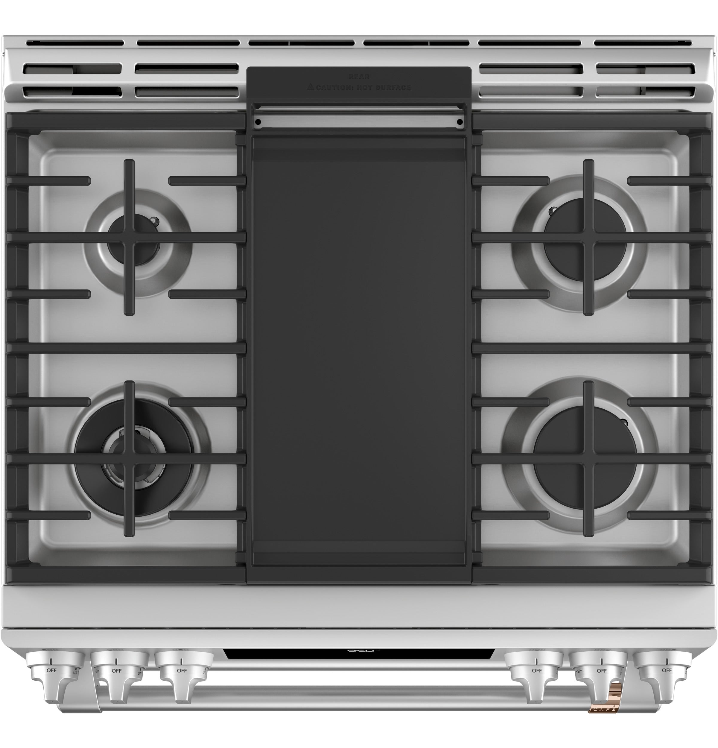 Café™ Stainless Steel 30" Slide-In Front Control Dual-Fuel Double Oven with Convection Range and Air Fry (6.7 Cu.Ft) - CC2S950P2MS1