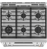 Café™ Stainless Steel 30" Slide-In Front Control Gas Double Oven with Convection Range and Air Fry (6.7 Cu.Ft) - CCGS750P2MS1