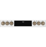 Café™ Matte White 30'' Slide-In Front Control Induction and Convection Range with Warming Drawer (5.7 Cu.Ft) - CCHS900P4MW2