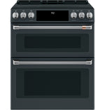 Café™ Matte Black 30" Slide-In Induction Convection Double Oven Range (7.0 Cu.Ft) - CCHS950P3MD1