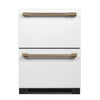 Café Réfrigérateur encastré à 2 tiroirs 5,7 pi³ blanc mat CDE06RP4NW2