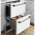 Café Matte White Built-In Dual-Drawer Refrigerator (5.7 Cu.Ft) - CDE06RP4NW2