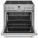 Café Stainless Steel 36" All-Gas Commercial-Style Smart Range (6.2 Cu.Ft) - CGY366P2TS1