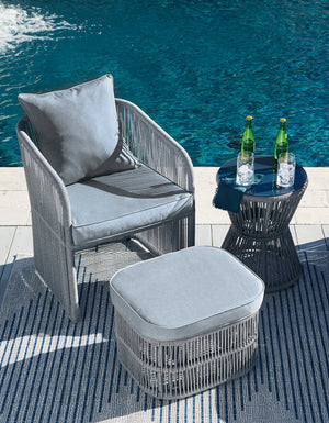 Coast Island Outdoor Chair w/Side Table and Ottoman