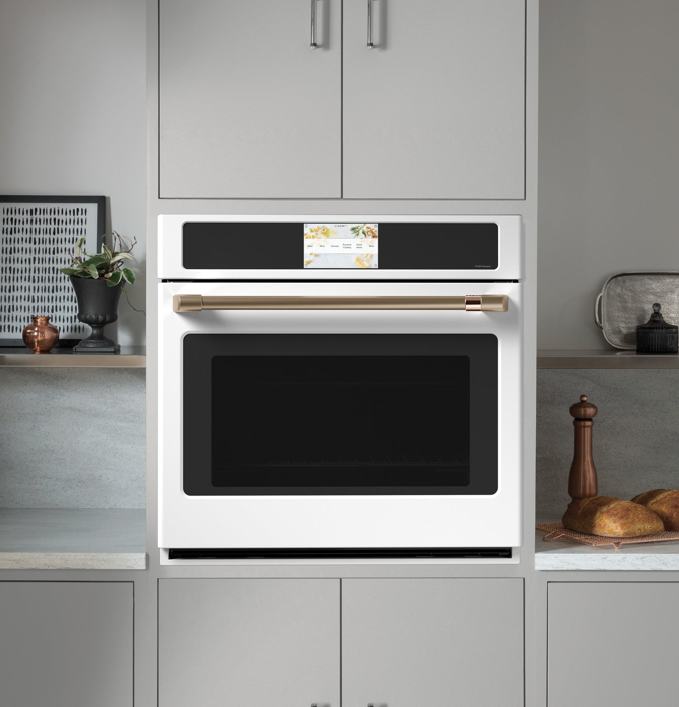 Café Matte White 30" Built-In Convection Single Wall Oven (5.0 Cu.Ft) - CTS90DP4NW2