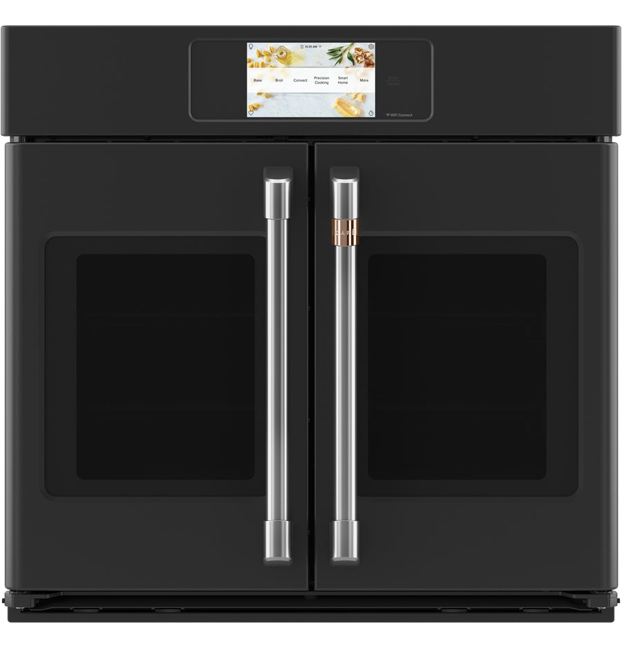 Café Matte Black 30" Built-In French-Door Single Convection Wall Oven (50 Cu.Ft) - CTS90FP3ND1