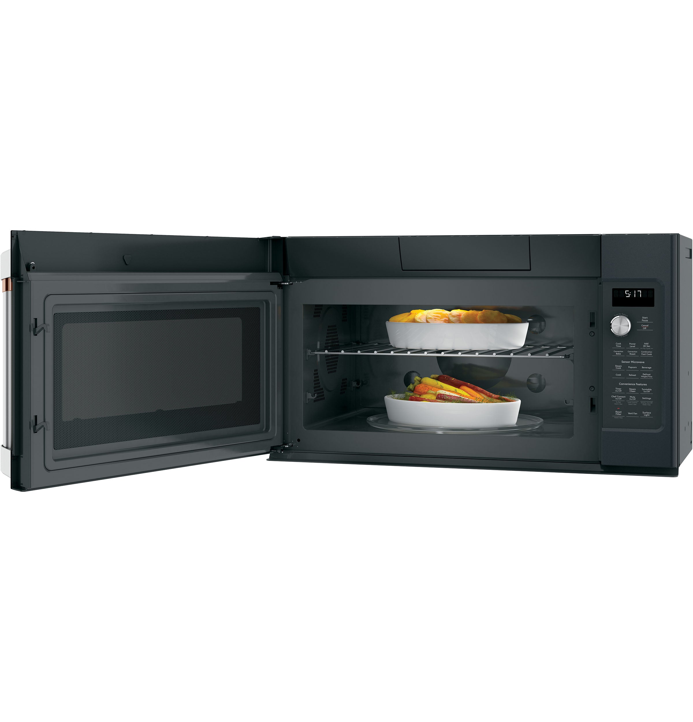 Café Matte Black Over-the-Range Convection Microwave Oven (1.7 Cu.Ft) - CVM517P3MD1
