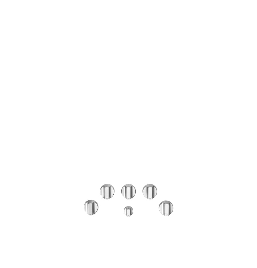 Café™ Brushed Stainless 5-Piece Gas Cooktop Knobs - CXCG1K0PMSS