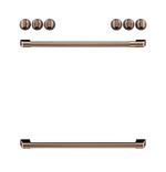 Café™ Brushed Copper Front Control Electric Knobs and Handles Set - CXFCEHKPMCU