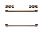 Café™ Brushed Copper Front Control Induction Knobs and Handles Set - CXFCHHKPMCU