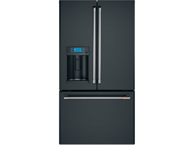 Café Réfrigérateur 22,2 pi³ porte à 2 battants à profondeur de comptoir avec distributeur d’eau chaude 36 po noir mat CYE22TP3MD1