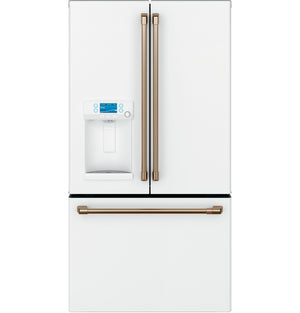 Café Réfrigérateur 22,2 pi³ porte à 2 battants à profondeur de comptoir avec distributeur d’eau chaude 36 po blanc mat CYE22TP4MW2