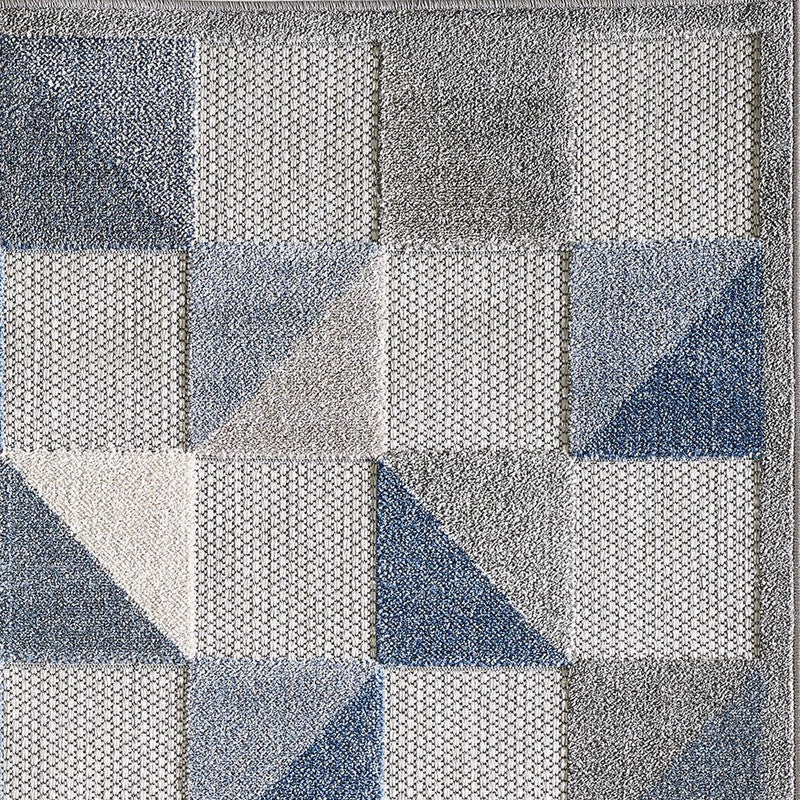 Penniac IV Indoor/Outdoor Round Area Rug - 7'10" - Blue