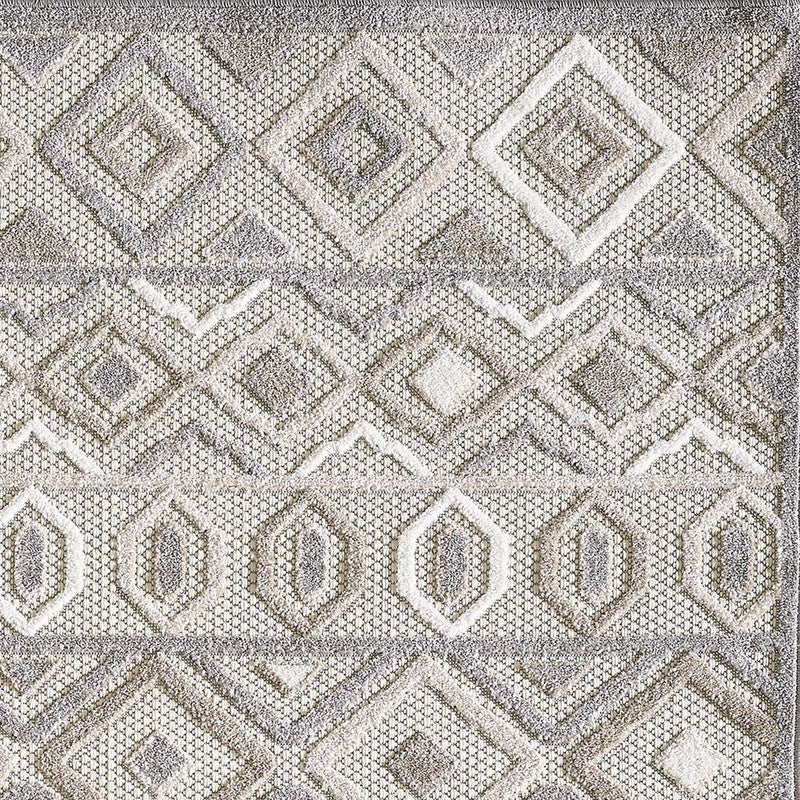 Penniac II Indoor/Outdoor Round Area Rug - 7'10" - Grey