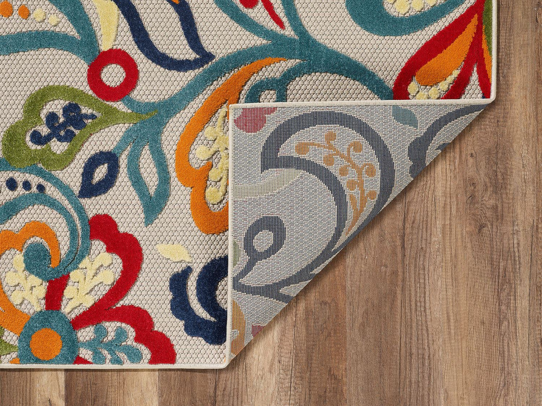 Penniac VI Indoor/Outdoor Area Rug - 5'3" X 7' - Ivory/Multi