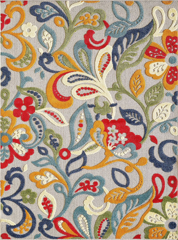 Penniac VI Indoor/Outdoor Area Rug - 5'3" X 7' - Ivory/Multi