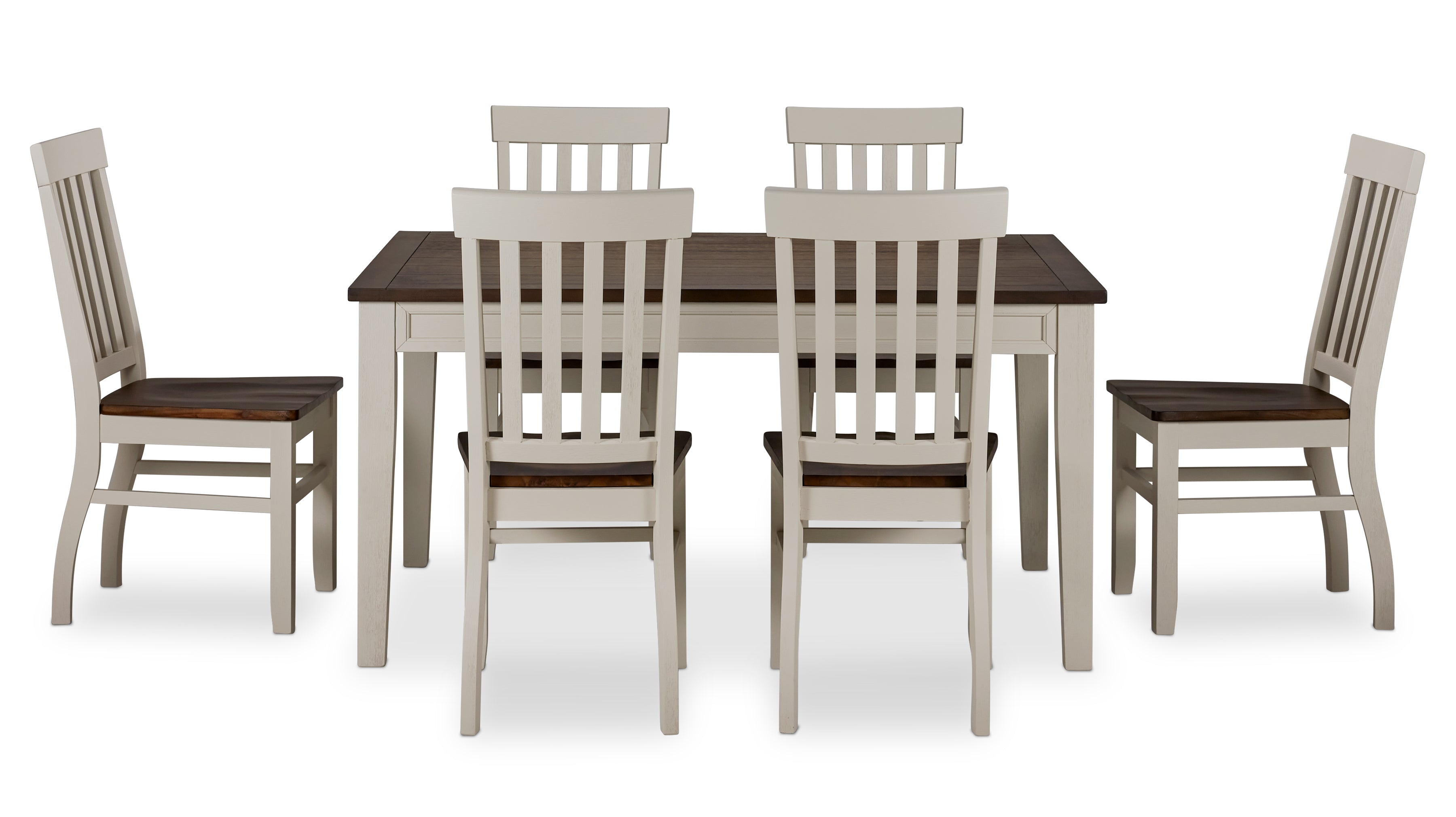 Caylie 7-Piece Dining Set - Ivory, Driftwood