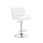 Bridger Bar Height Stool - White, Chrome