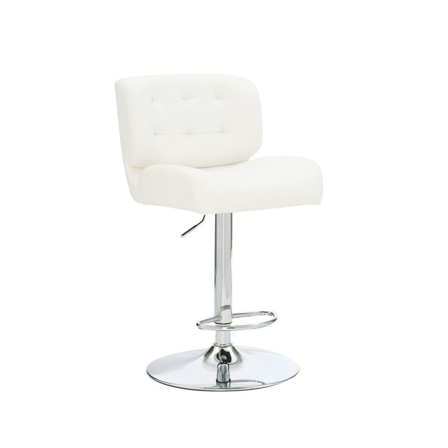 Bridger Bar Height Stool - White, Chrome