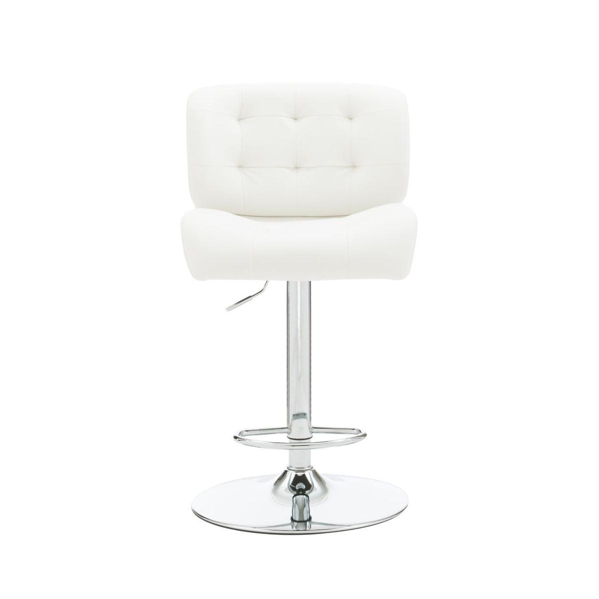 Bridger Bar Height Stool - White, Chrome