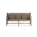 Paxton Place Bench With Back and Storage - Grayish Brown