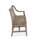 Paxton Place Bench With Back and Storage - Greyish Brown