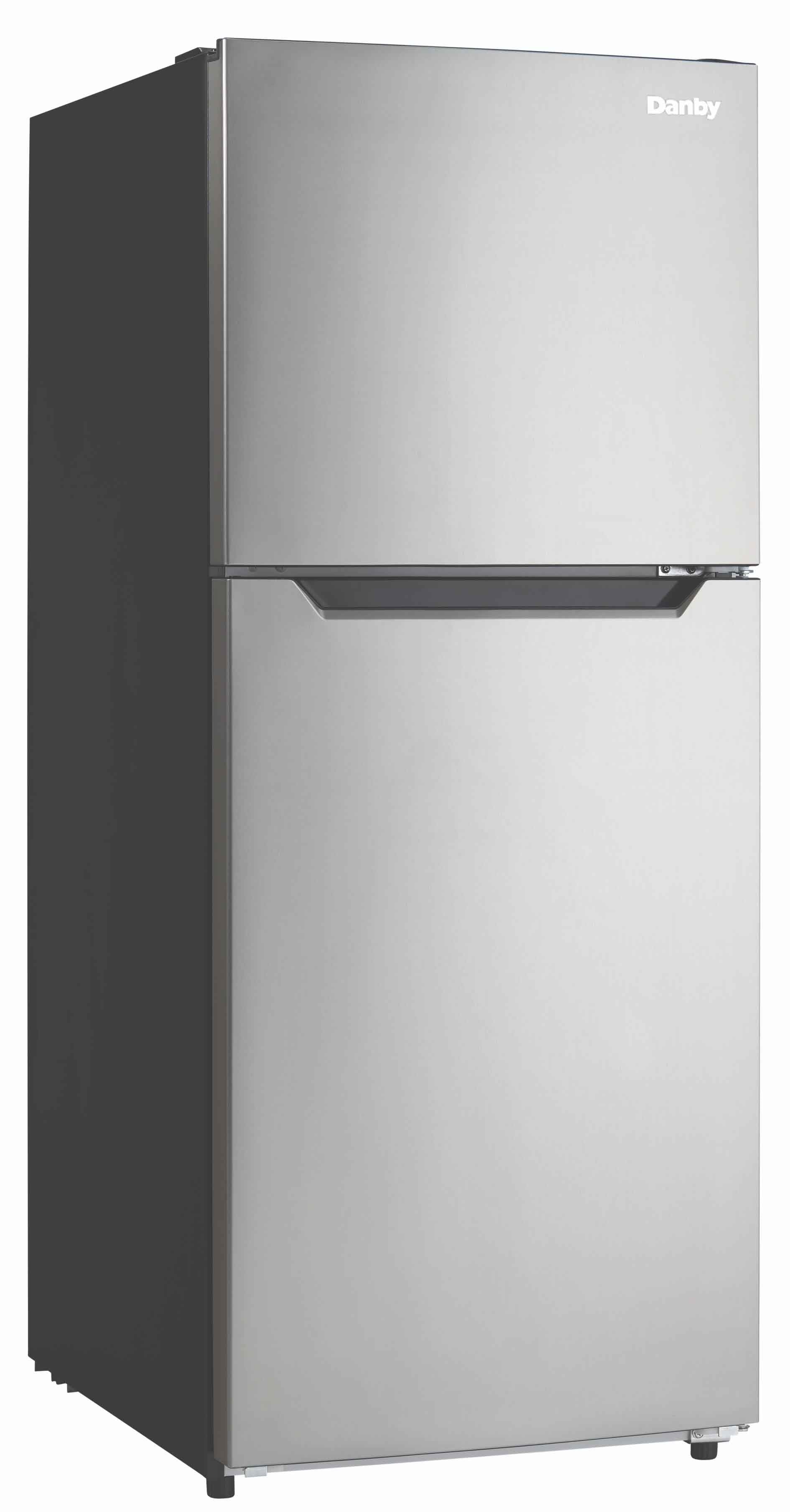 Danby 23.5" 10.1 Cu. Ft. Black And Stainless Look Top-Freezer Refrigerator - DFF101B1BSLDB