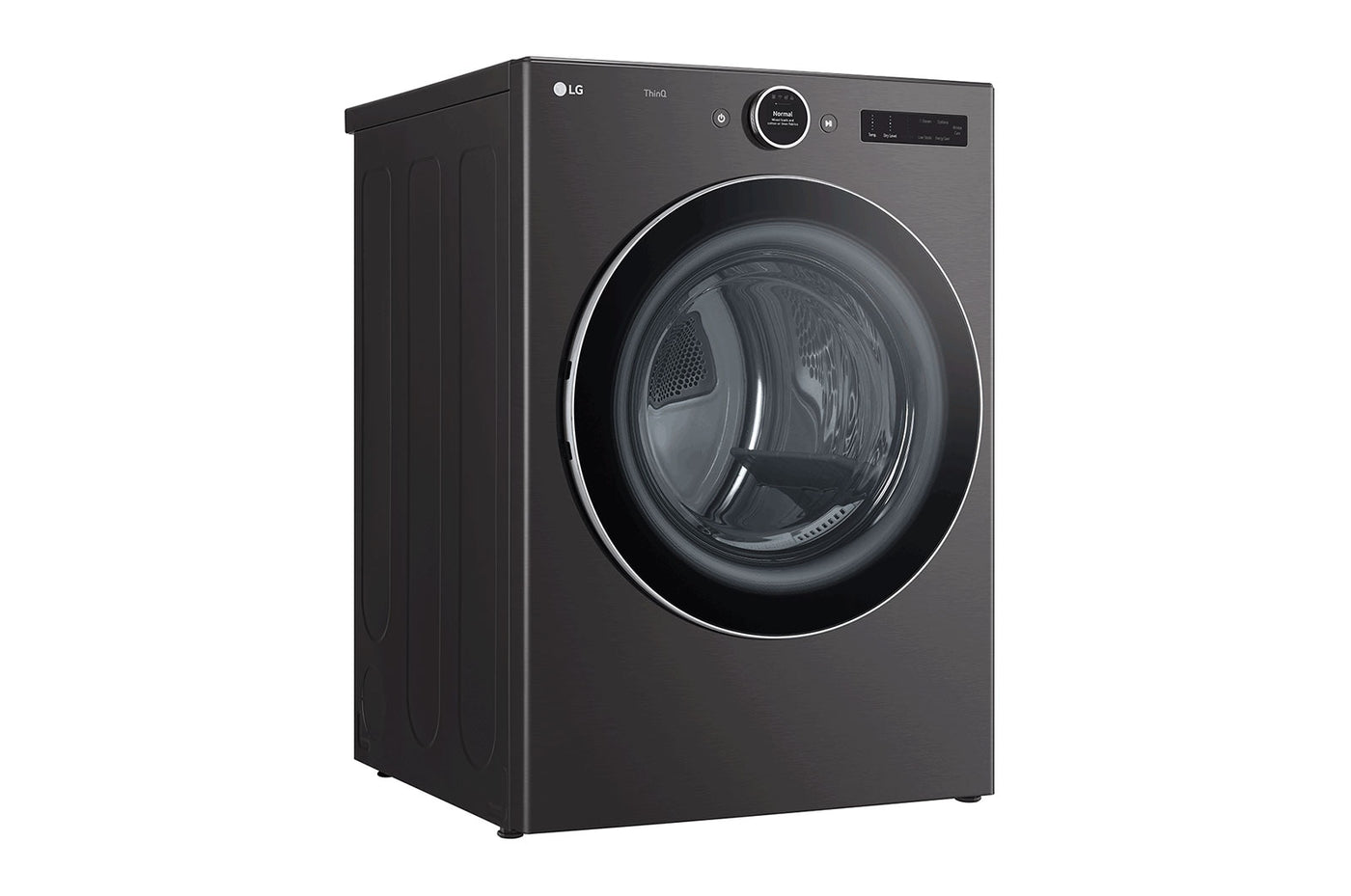 LG Black Steel 7.4 cu. ft. Ultra Large Capacity Smart Front Load Dryer with Built-In Intelligence & TurboSteam® - DLEX6700B