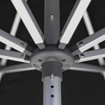 Oca 9' Octagon Outdoor Umbrella - Denim Blue/Brushed Aluminum