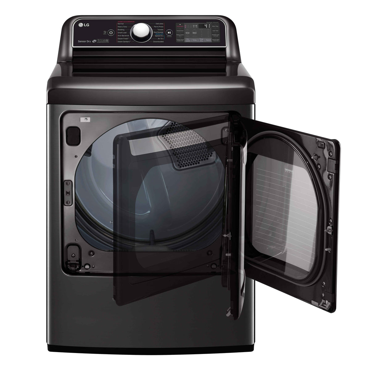 LG Black Steel TurboSteam™ Electric Dryer with EasyLoad™ Dual-opening Door (7.3 Cu.Ft.) - DLEX7900BE