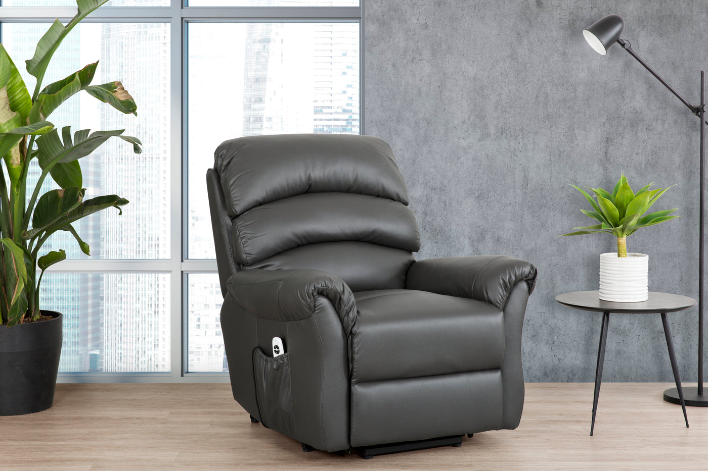 Paolo Power Lift Recliner - Grey
