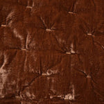 Sierpnia Silk Look Velvet Queen Quilt - Copper Brown