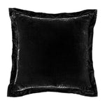 Sierpnia 3-Piece Silk Look Velvet King Duvet Cover Set - Black