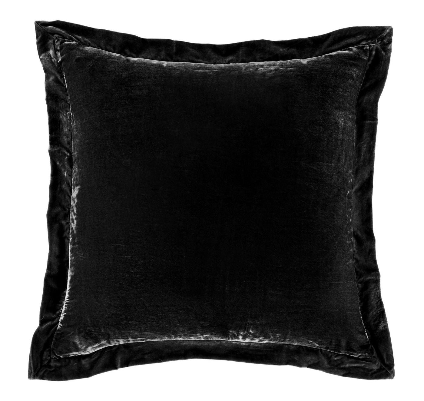 Sierpnia 3-Piece Silk Look Velvet King Duvet Cover Set - Black