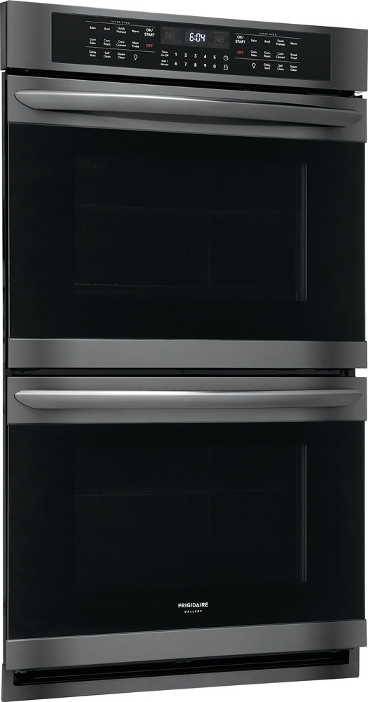 Frigidaire Gallery Black Stainless 30" Electric Double Wall Oven (10.2 Cu.ft)- FGET3066UD
