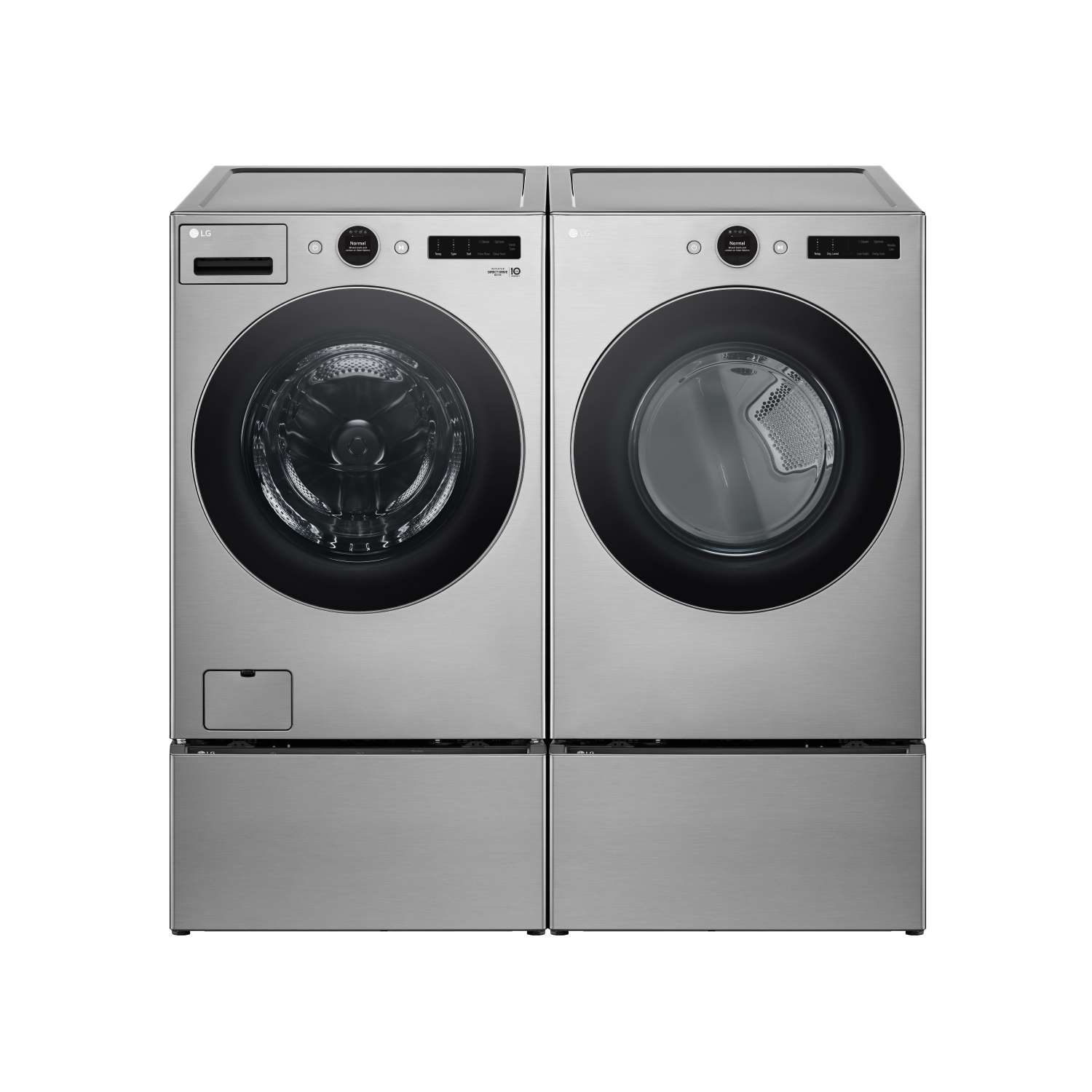 LG Graphite Steel 7.4 cu. ft. Ultra Large Capacity Smart Front Load Dryer with Built-In Intelligence & TurboSteam® - DLEX5500V